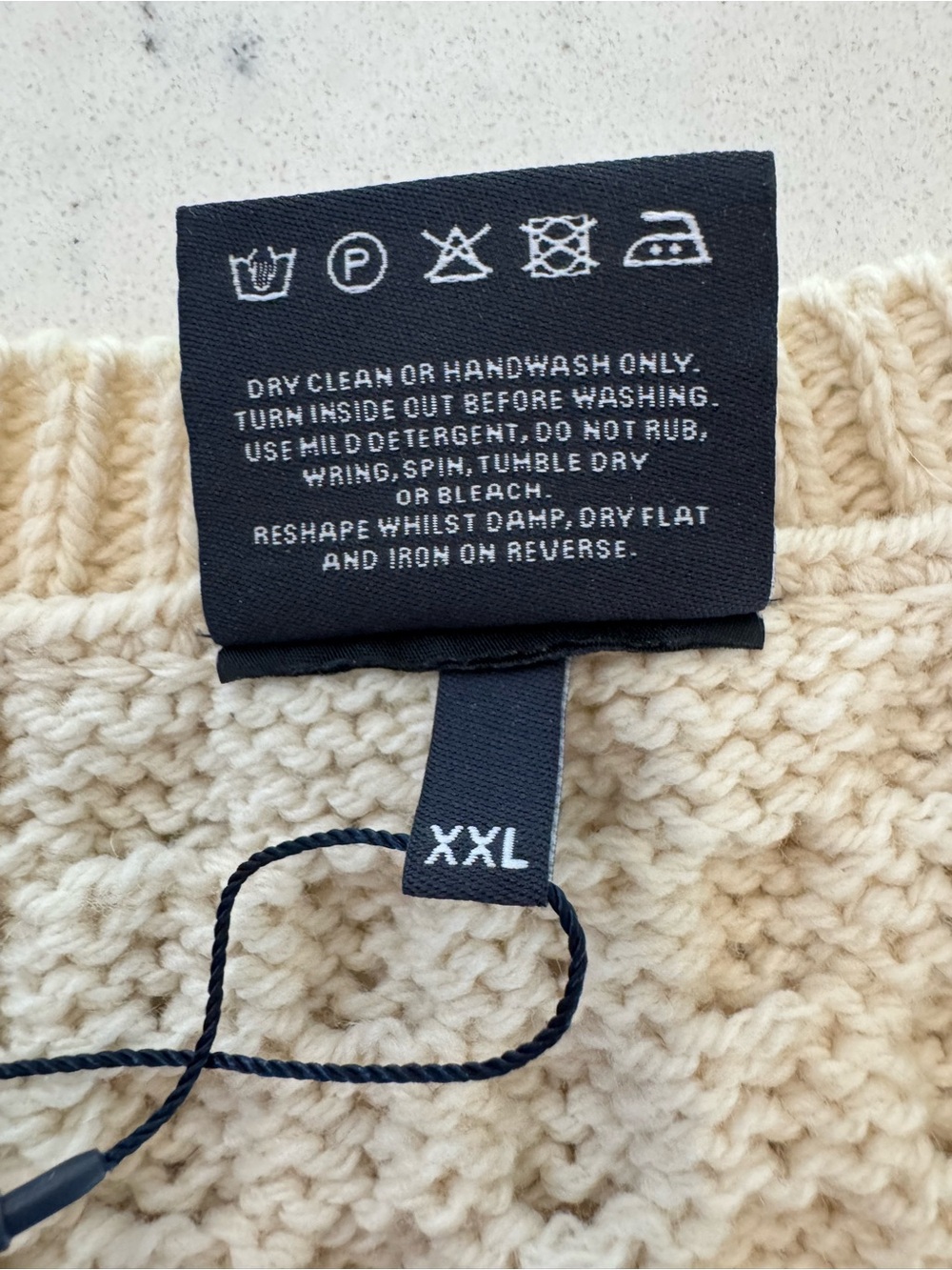 ARAN Women's Merino Wool A-Line Fit Cardigan Sweater Size XXL off-white Ireland - Picture 5 of 15